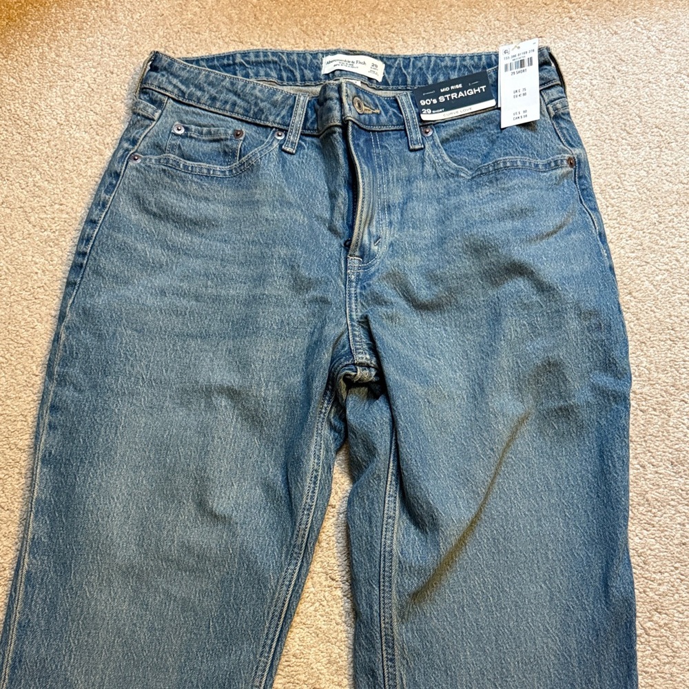 Abercrombie & Fitch Women's Blue Straight Leg Jeans